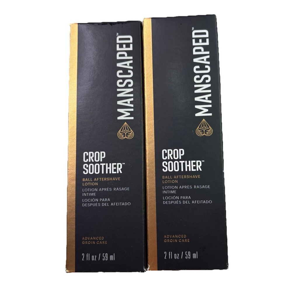 MANSCAPED Crop Soother Ball Aftershave Lotion 2oz  Advanced Groin Care Lot Of 2